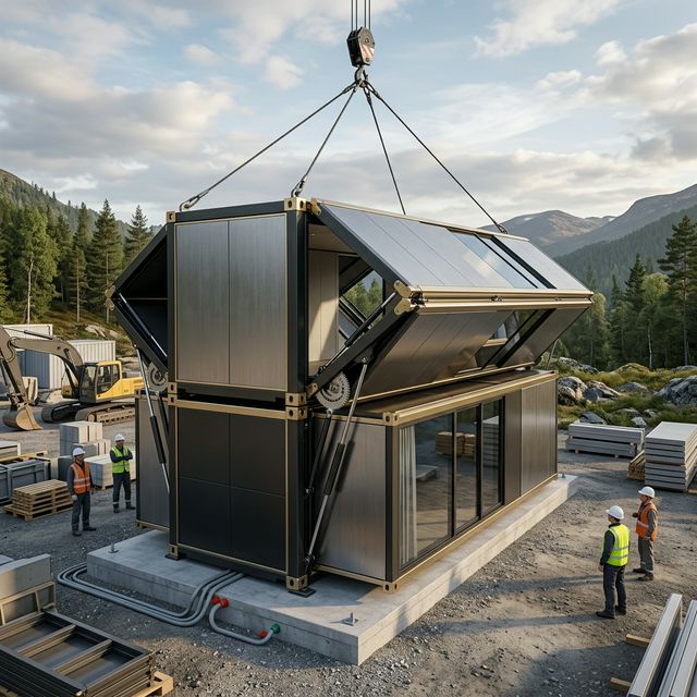 Foldable container house